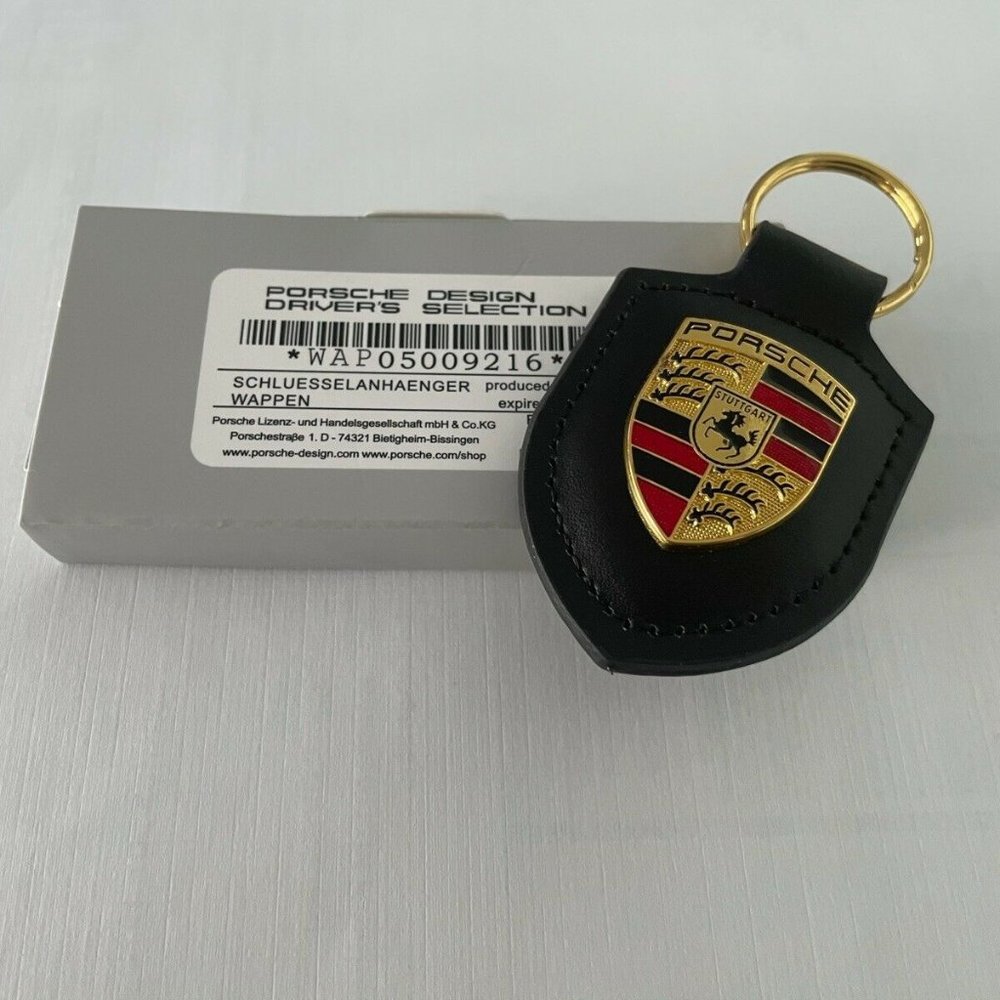 Porsche Leather keychain Key Chain 911 Boxster